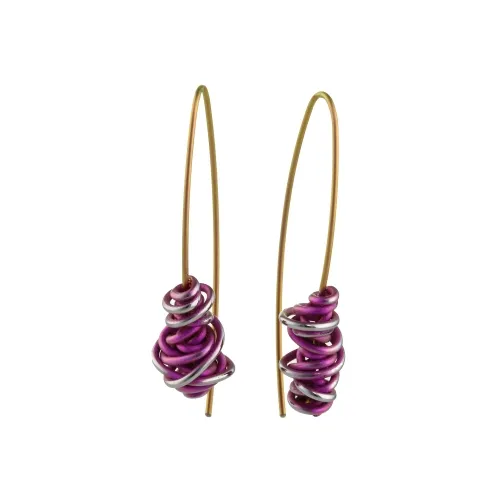 Chaos Hook Pink Drops Earrings